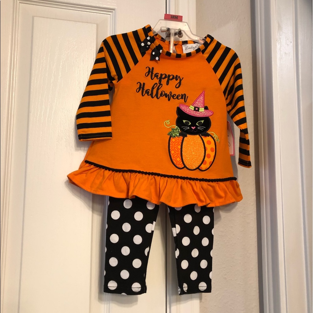 18 Month Girls 2 Piece Halloween Outfit